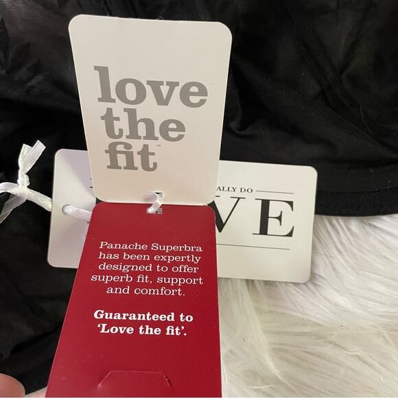 Panache Superbra Tango II Balconette Black Lace Underwire Unlined 34J 34 J New - Picture 9 of 12